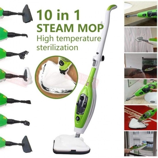 Mop cu Aburi H2O X10, Functie de Dezinfectare si Control Abur, 1300W, rezervor 400ml
