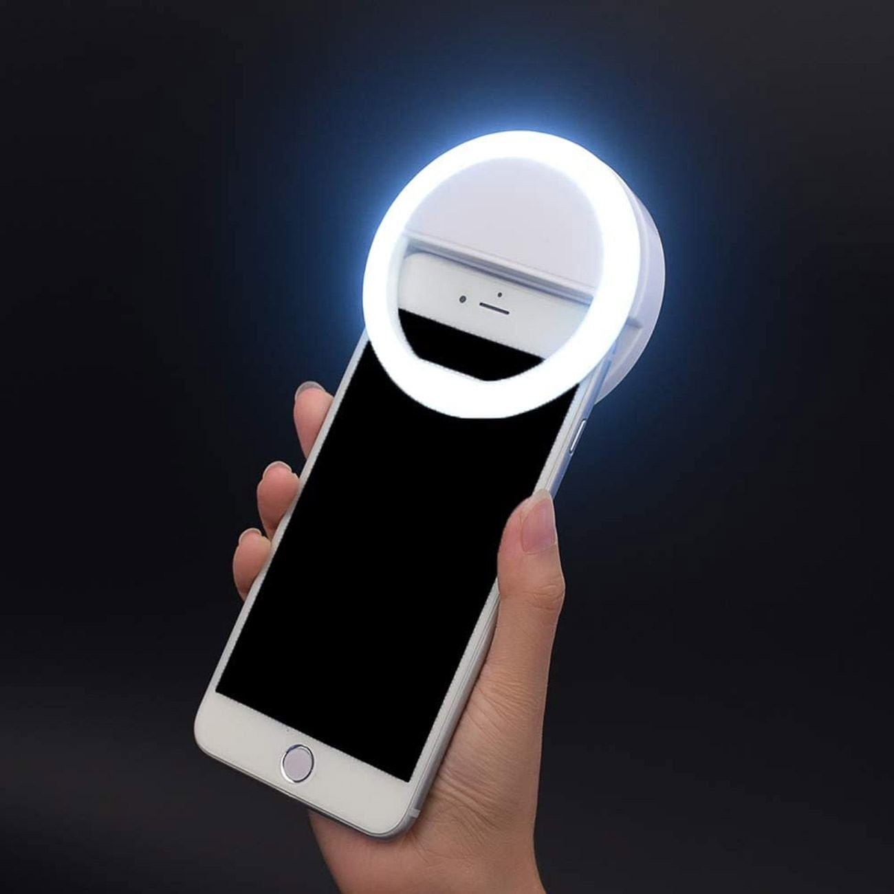 Mini Lampa Circulara cu Led Pentru Telefon, 4 Functii, 3 Moduri de Iluminare, 36 LED-uri, USB, Pentru Selfie, Video, Live