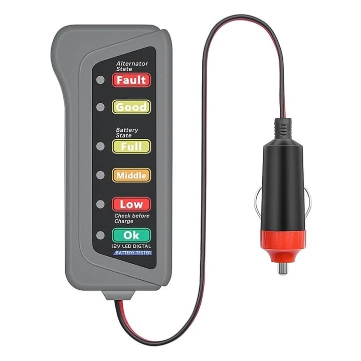 Tester Baterie Si Alternator Auto Conectare La Priza Auto, 12V