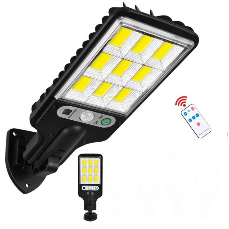 LAMPA SOLARA DE PERETE 9 LED CU TELECOMANDA