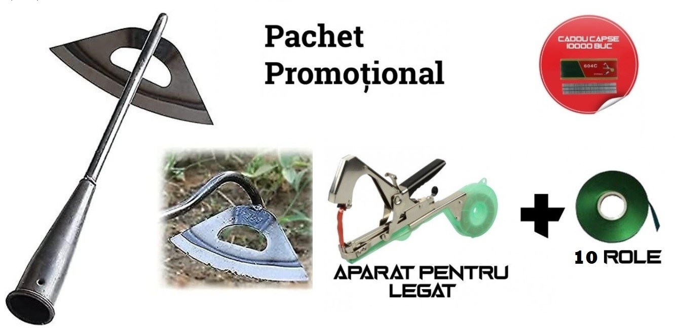 SAPA MULTIFUNCTIONALA + DISPOZITIV LEGAT PALNTE SI VITA DE VIE + 10 ROLE + 10.000 CAPSE CADOU