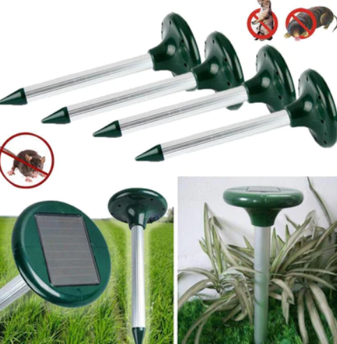 Set 4 Aparat cu incarcare solara pentru alungat cartite -Dispozitiv ultrasonic