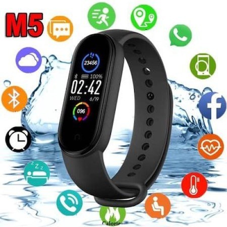 Bratara Fitness FitPRO cu masurarea tensiunii arteriale, Ritm cardiac + Notificari Whatsapp, Facebook