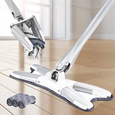 Mop 360 grade cu coada telescopica, stoarcere din coada, 130 cm, TWIST AURORA